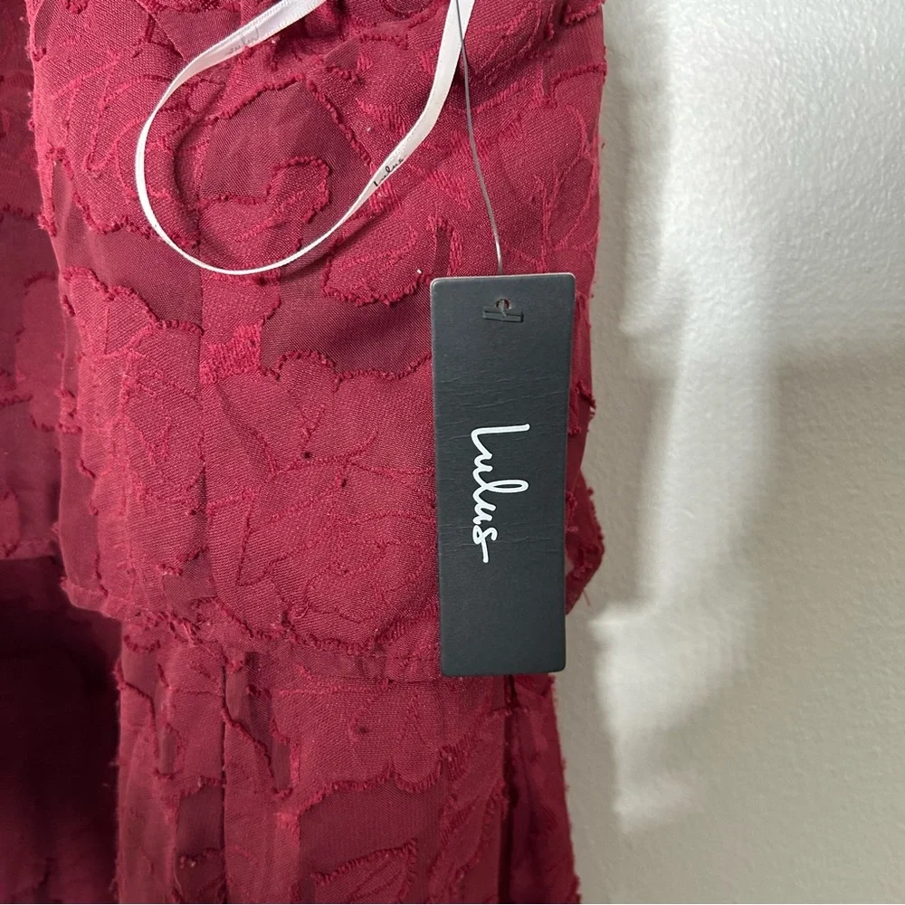 Lulu's Rich Red Halter Jumpsuit - Picture 5 of 10